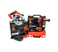 Набор аккумуляторного инструмента GTM 18V шуруповерт DSI18/80BL, дисковая пила CS18/165BL, гайкокрут IWC18/320BL + 2 АКБ и ЗУ (PROMO_2)