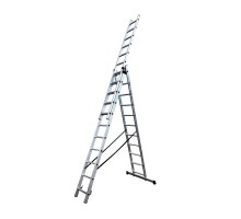 Лестница алюминиевая трехсекционная GTM KME311 3x11 ступеней 2.99-7.31м (KME311)