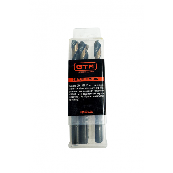 Сверло 10,0 мм HSS 5шт с двойным покрытием