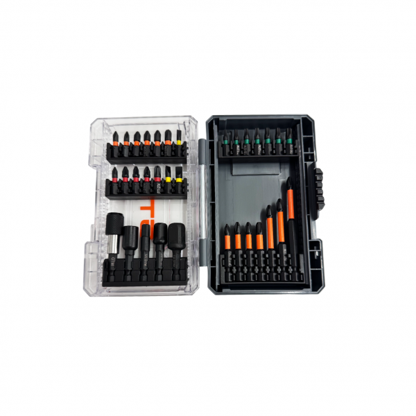 Набір біт ударних 33 од., тримач біт, шестигр. біти, адаптери