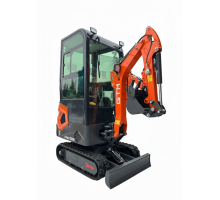 Мініекскаватор гусеничний 1200кг/1,76м гл.копання/дизель 10,2к.с/кабіна