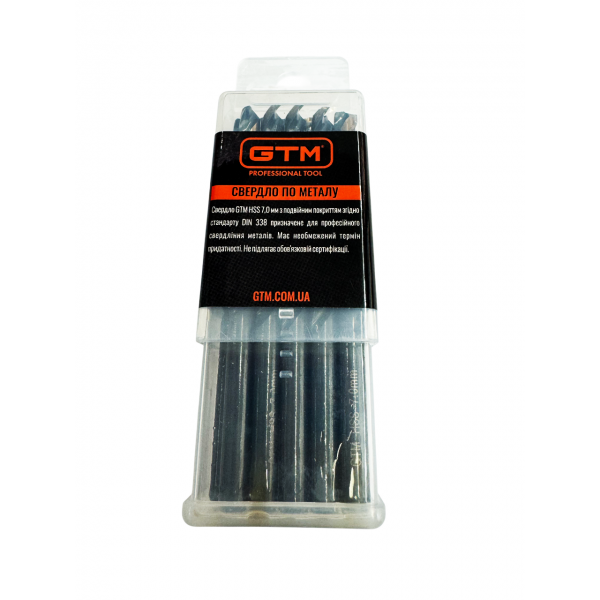 Сверло 7,0 мм HSS 10шт с двойным покрытием