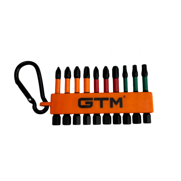 Набір біт ударних 10 од. 50мм з карабіном