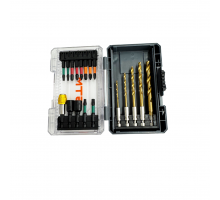 Набір біт ударних та свердл 18 од. тримач біт, шестигр. біти