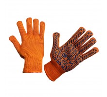 Перчатки трикотажные оранжевые ТМ GTM LUX 5612