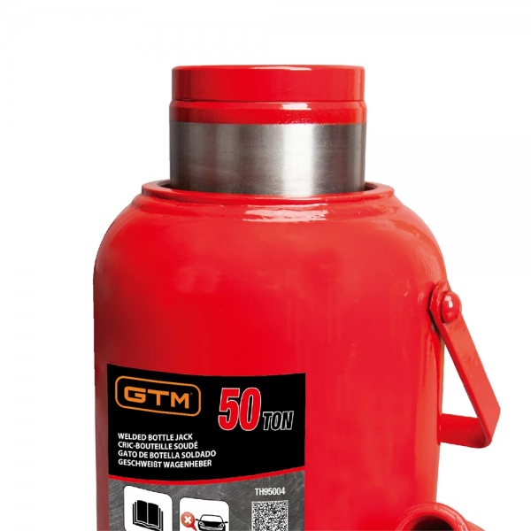 Домкрат гідравлічний 50т GTM TH95004 пляшковий одноштоковий Домкрат гідравлічний 50т GTM TH95004 пляшковий одноштоковий