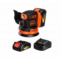 Акумуляторна ексцентрикова шліфмашина GTM OSC18/125BL + АКБ і ЗП (OSC18/125BL_KIT)
